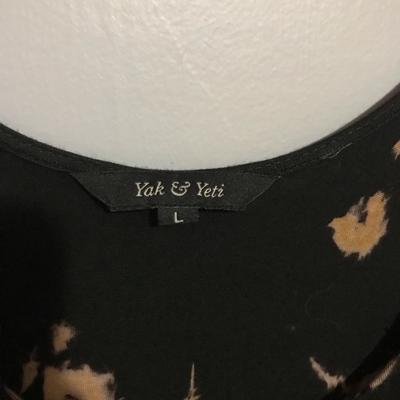 Yak & Yeti black, gold, and white tie dye dress - Picture 2 of 2